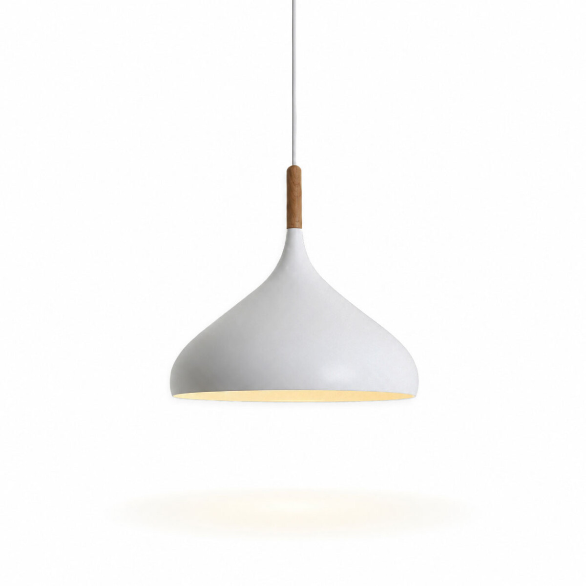 Lámpara Colgante Metal E27 Diseño Nórdico Moderno - Blanco 
