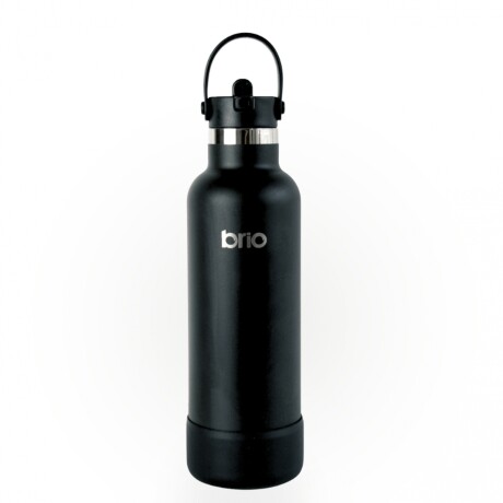 Botella En Acero Inoxidable brio 750ml Con Sorbito Y Manija Negro
