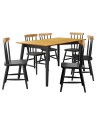 Juego de comedor 6 Sillas Udine Ebano