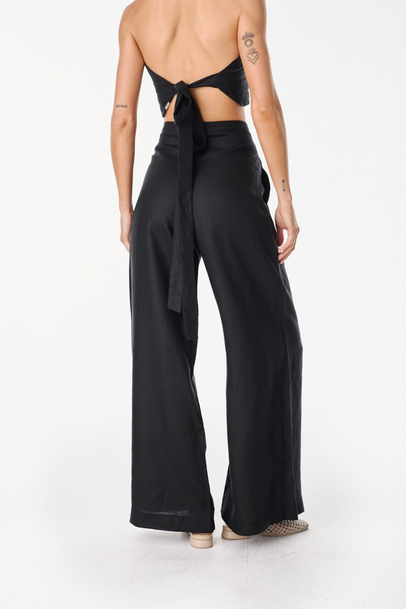 Pantalon Lino Soft Negro