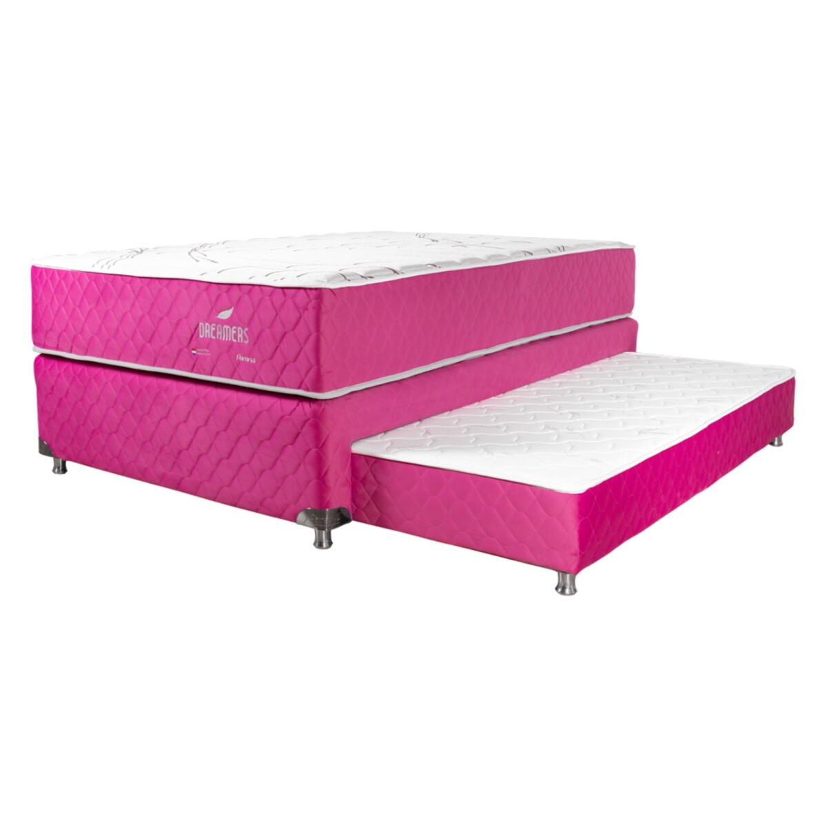 Somier Juego Dreamers (Base+Col+Aux) 1,20x1,90 Rosa 