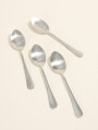 Cuchara Olivo Set 4 Un. Plateado Color Unico