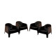 Set de 4 Sillas Plastico Skarpo Jardin Negro