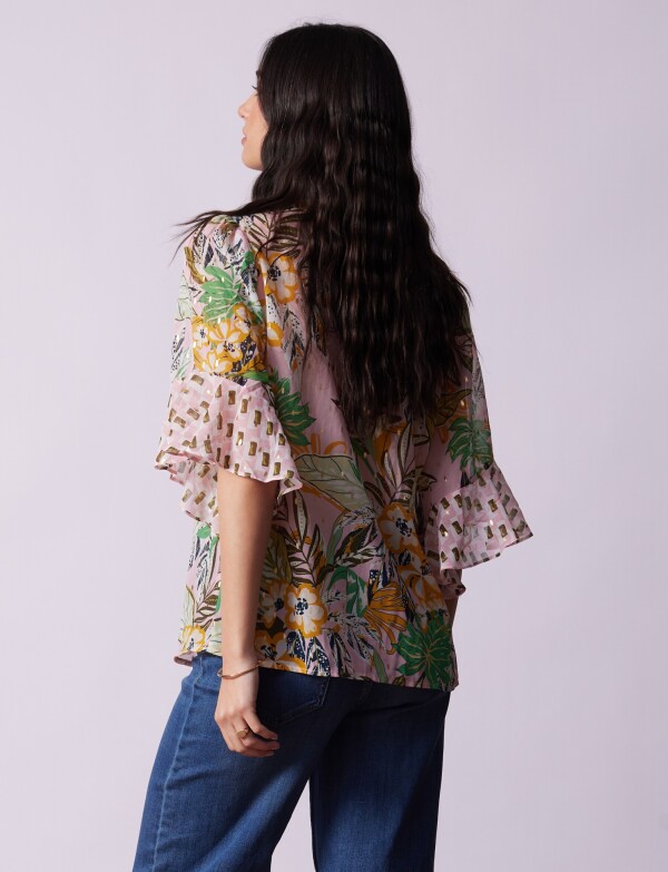 Blusa Cordel Printed MULTI/ROSA