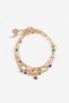 Set de tres pulseras dijes dorado