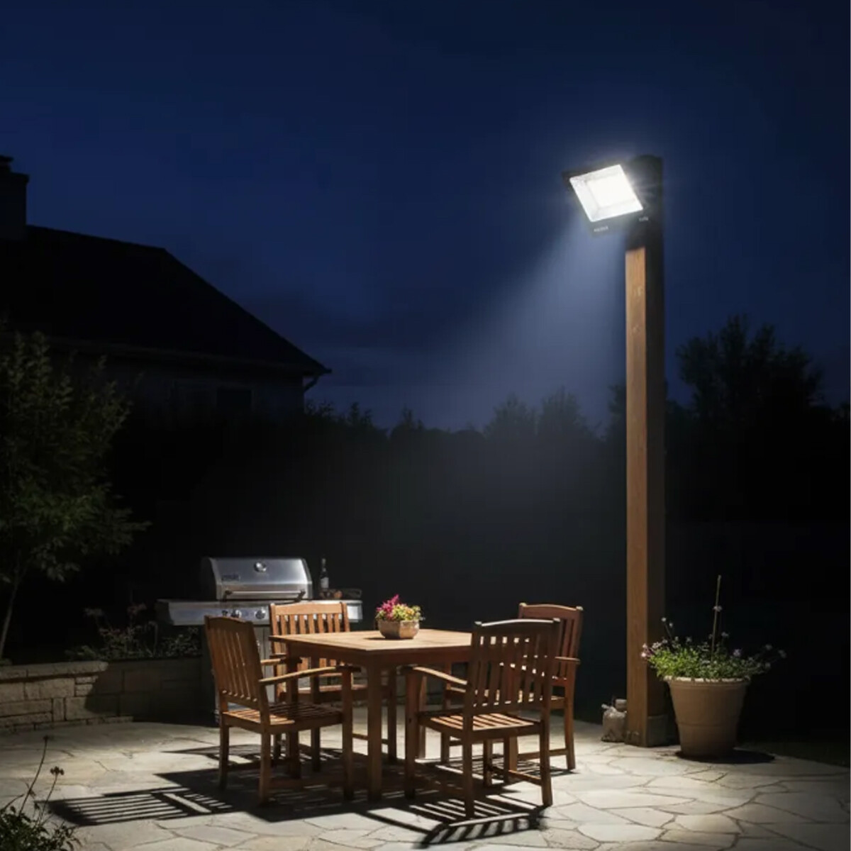Luz Led Foco 400w Reflector Bajo Consumo Blanco Frío Negro 