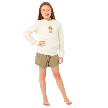 Buzo de niña Rip Curl Cosmic Floral Crew Blanco