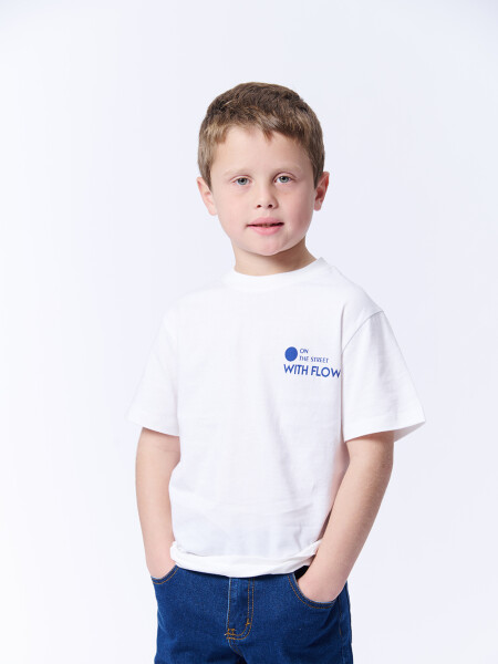 Remera Manga Corta Estampa Street Blanco
