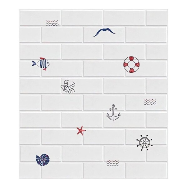 Revestimiento Autoadhesivo Pared Infantil X300 Calidad Variante Nautico