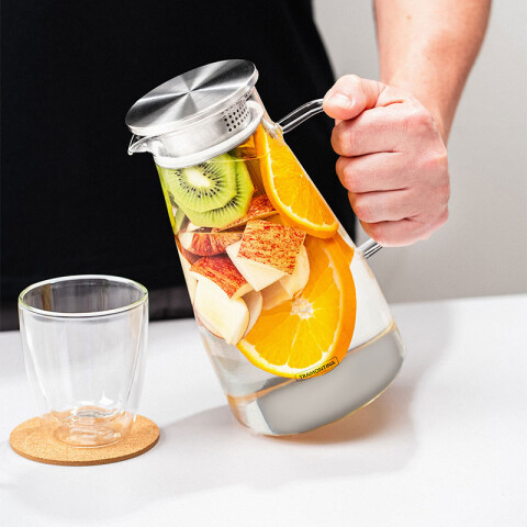 Jarra de vidrio 1,8 lt c/ tapa de acero inoxidable -TRAMONTINA TF0380