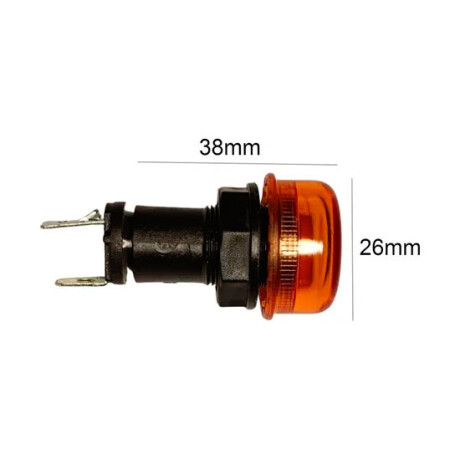 LLAVE BOTON TABLERO - PILOTO AMBAR - LLAVE BOTON TABLERO - PILOTO AMBAR -