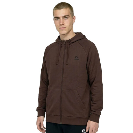 Campera Buzo Topper Hombre C/Cierre Y Capucha Clásico Marron