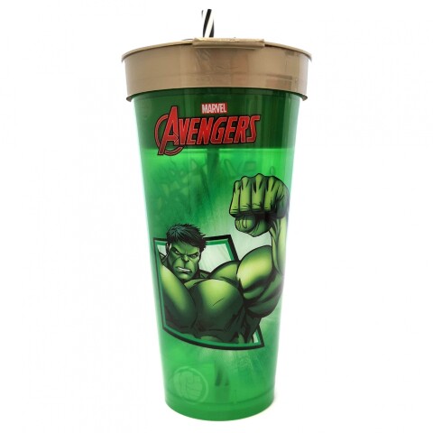 Vaso 2 en 1, pote 220 ml + vaso 540 ml Hulk