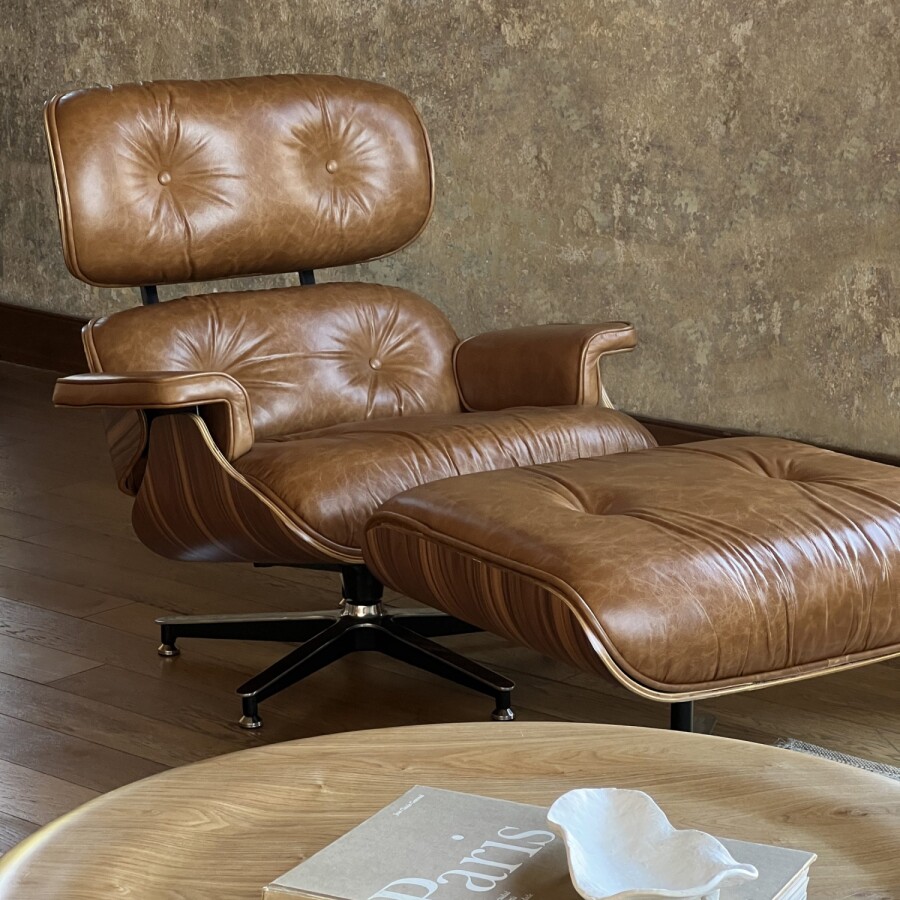 Butaca Eames Lounge Caramelo