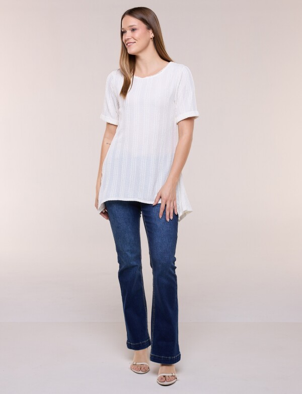 Blusa De Punto Labrado CRUDO