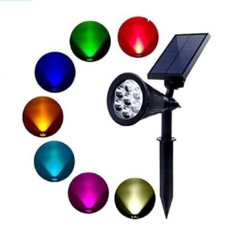 Farol Estaca Luz Led Panel Solar Colores Farol Estaca Luz Led Panel Solar Colores
