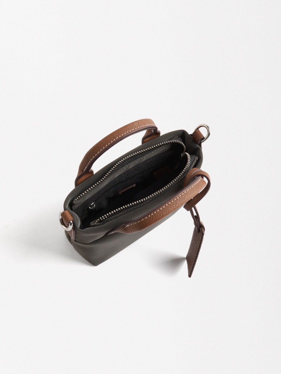 Bolso Tote Con Textura Suave Xs negro