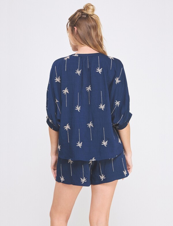 Blusa Bordada AZUL
