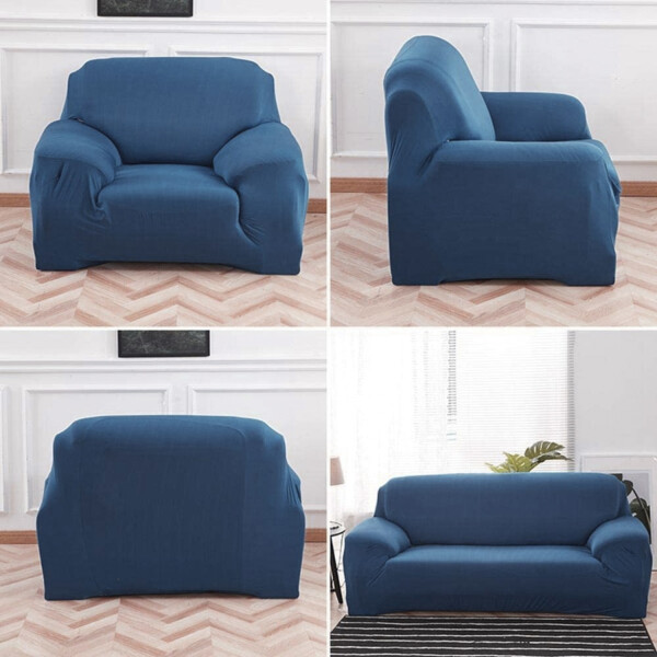 Cubre Sofa Elastico Elastizado Funda 1 Cuerpo Plaza Variante Color Azul Marino