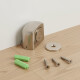 Set x4 Tope imantado para puerta PLATEADO