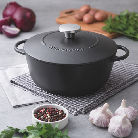 Cacerola con tapa Ø 24cm. - 4.0 lt. "TRENTO" -TRAMONTINA TR6093