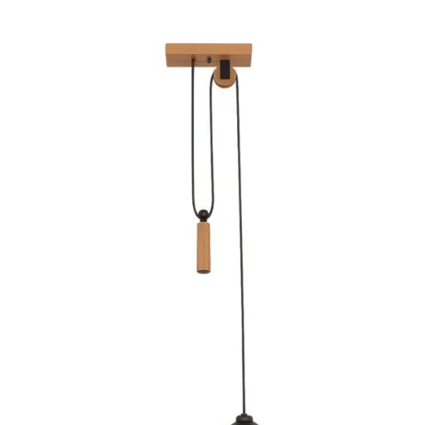 COLGANTE CELEIRO 1L E27 NEGRO Y MADERA D45CM COLGANTE CELEIRO 1L E27 NEGRO Y MADERA D45CM