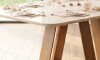 Juego De Comedor - 6 Sillas + Mesa Vidrio - Celeste Blanco / Blanco