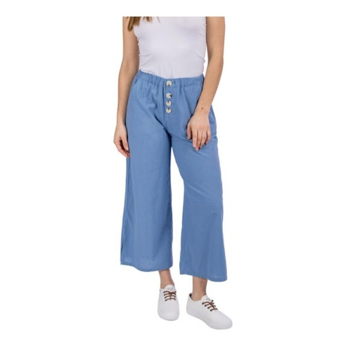 Pantalón de lino UFO Feather Azul - Azul acero 