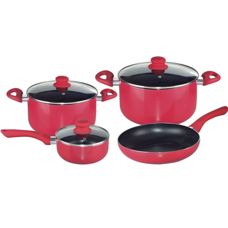 Bateria Cocina Cuori Fiamma Roja 7 Piezas Bateria Cocina Cuori Fiamma Roja 7 Piezas