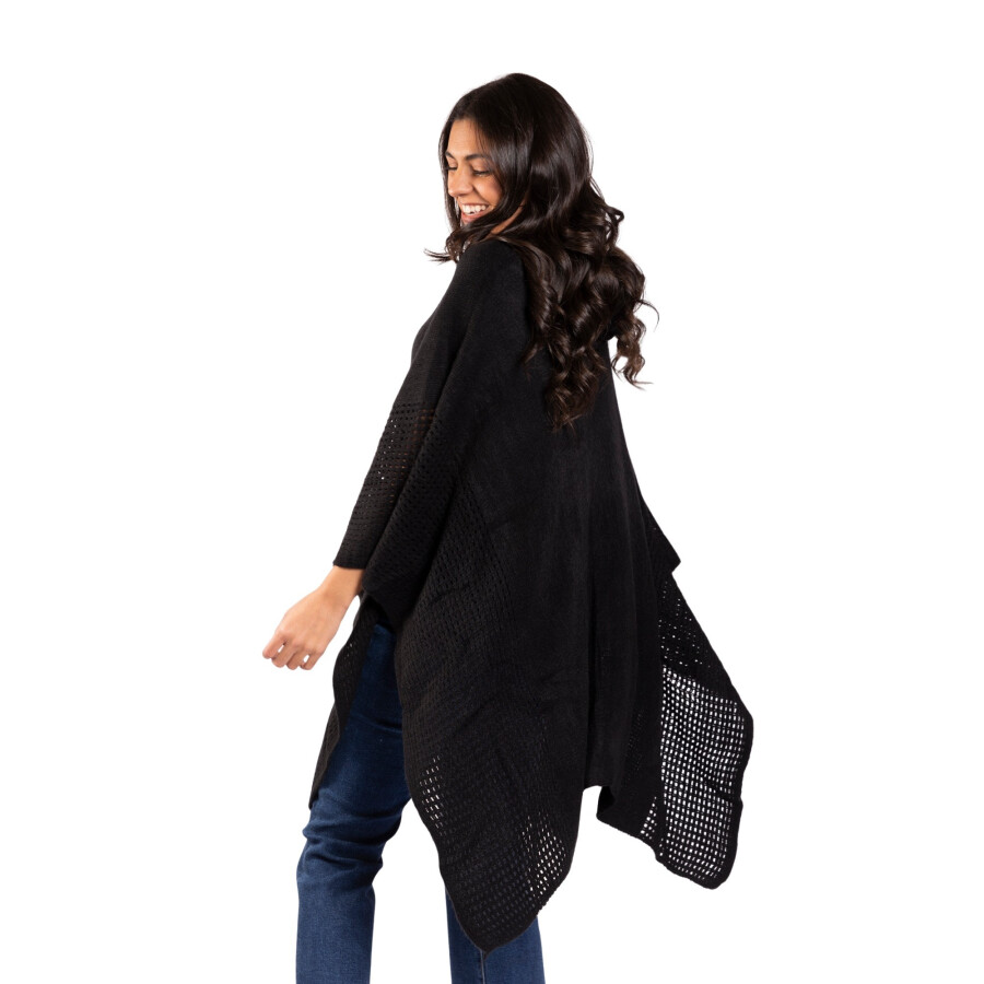 CHERRY PONCHO BLACK