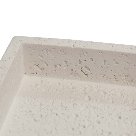 Bandeja Decorativa Rectangular Símil Piedra 29x19.5x4Cm Natural