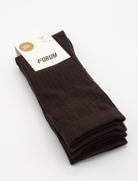 Media Casual Canelon Pack x 2 Pares Marron