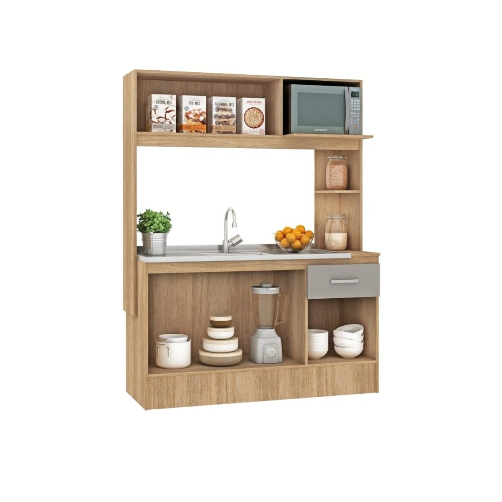 KIT DE COCINA - INTEGRADA GRANDE CARVALHO GRIS
