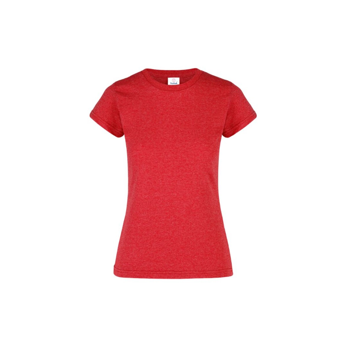 Camiseta jaspe a la base dama - Roja jaspe 