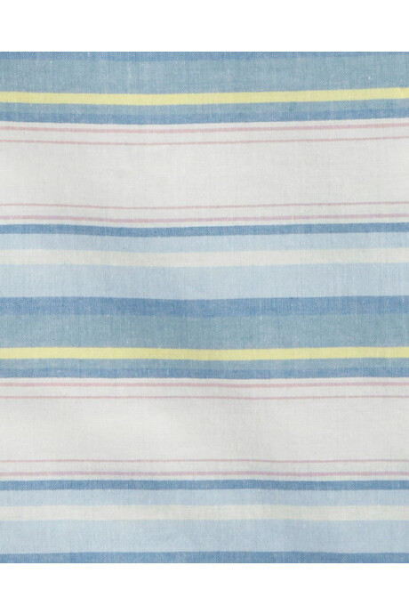 Camisa de algodón, manga corta diseño a rayas. Talles 6-14 Sin color