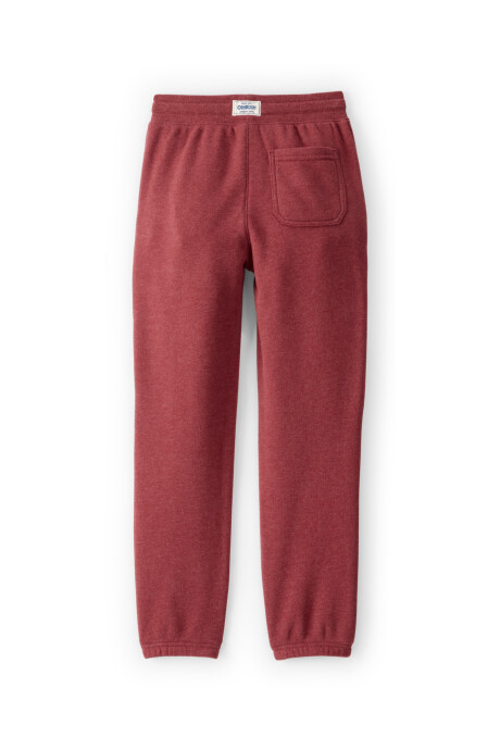 Pantalón deportivo de algodón, rojo Sin color