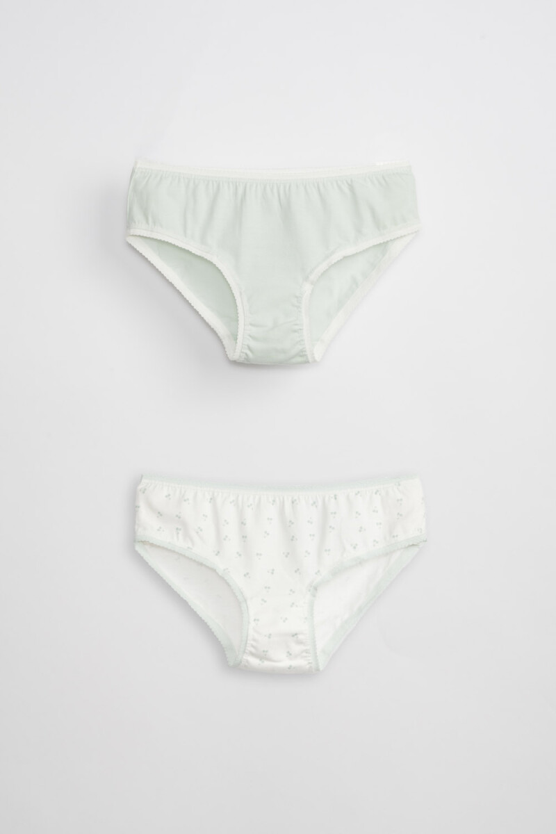Pack x2 bombachas - Cerezas Verde 