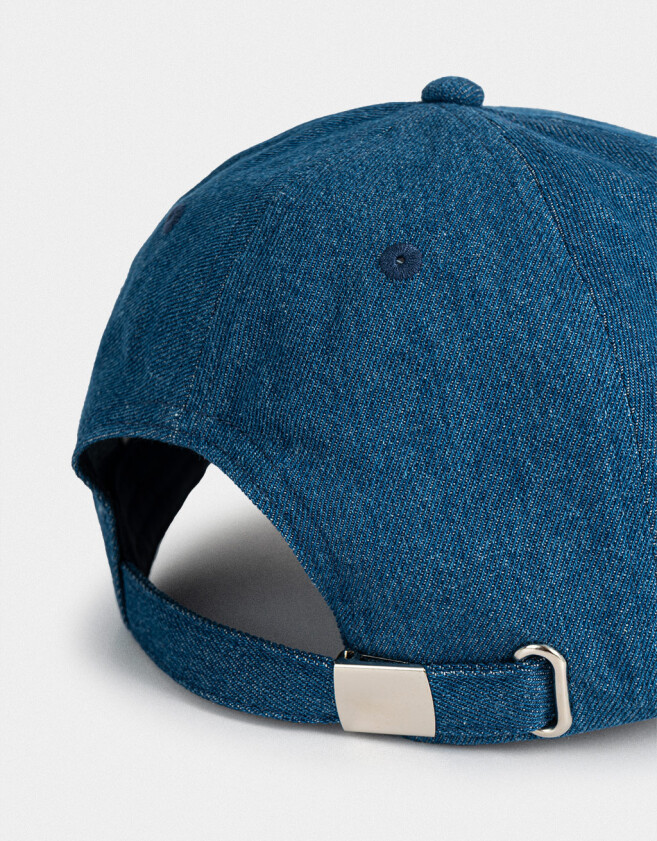 Caps Gorra Denim Bordada - Azul Gastado