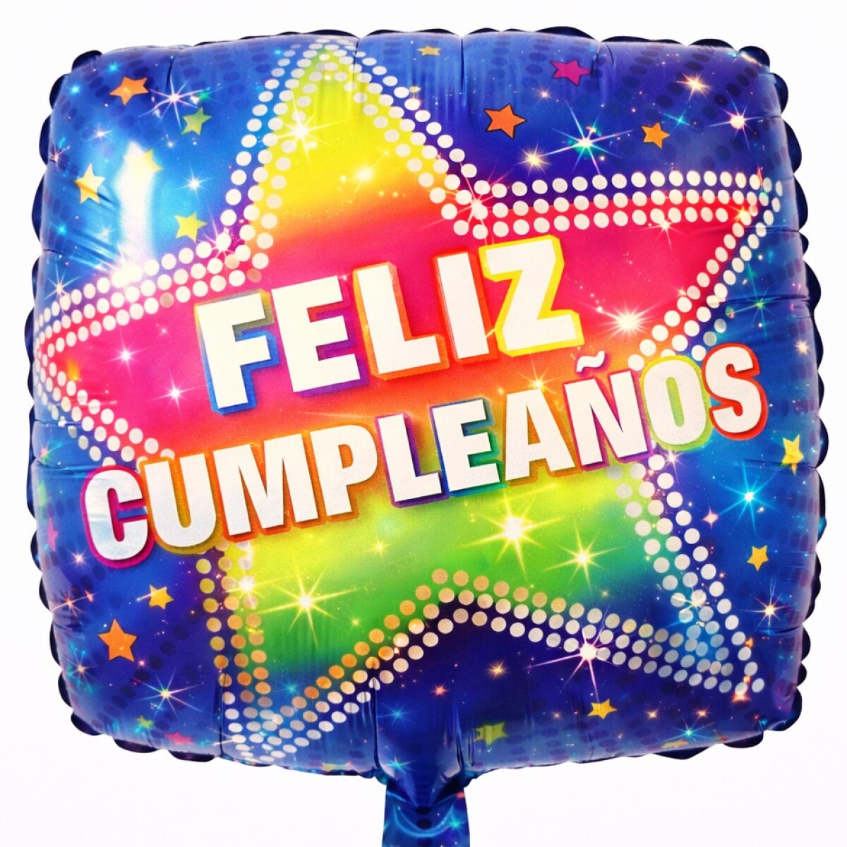 Globo metlizado helio- Feliz cumpleaños estrella colorida 