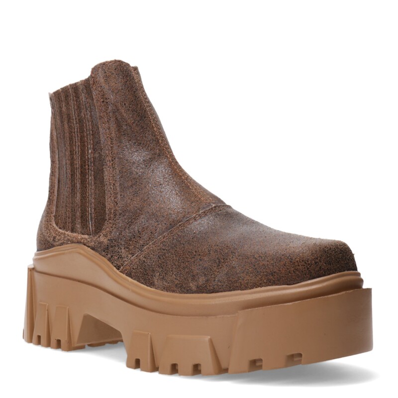 Botas de Mujer Miss Carol NING de cuero con elástico Marrón