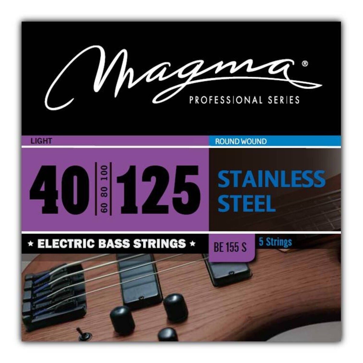 Encordado Magma Bajo S/Steel 5C Light 040-125 BE155S 