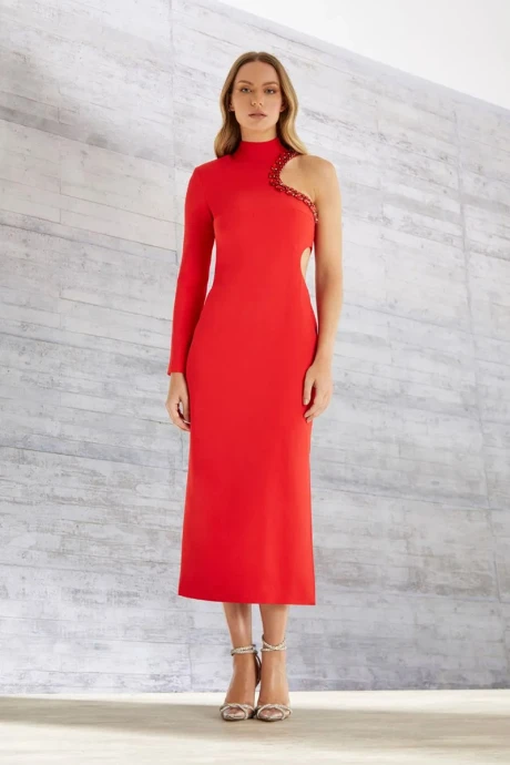 Vestido Betsy Cristales Rojo