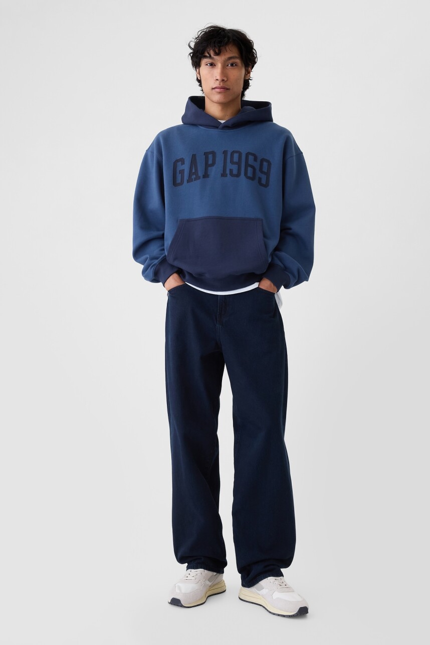 Buzo Canguro Logo Gap Hombre Night Sky