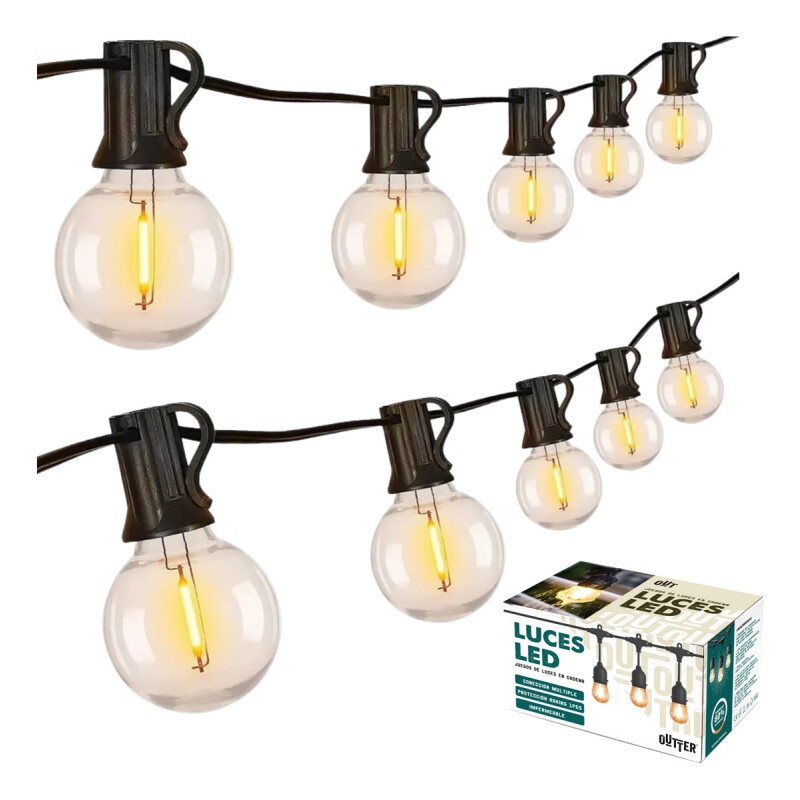 Guirnalda Guía De Luces Led Luz Cálida Patio Jardín Guirnalda Guía De Luces Led Luz Cálida Patio Jardín