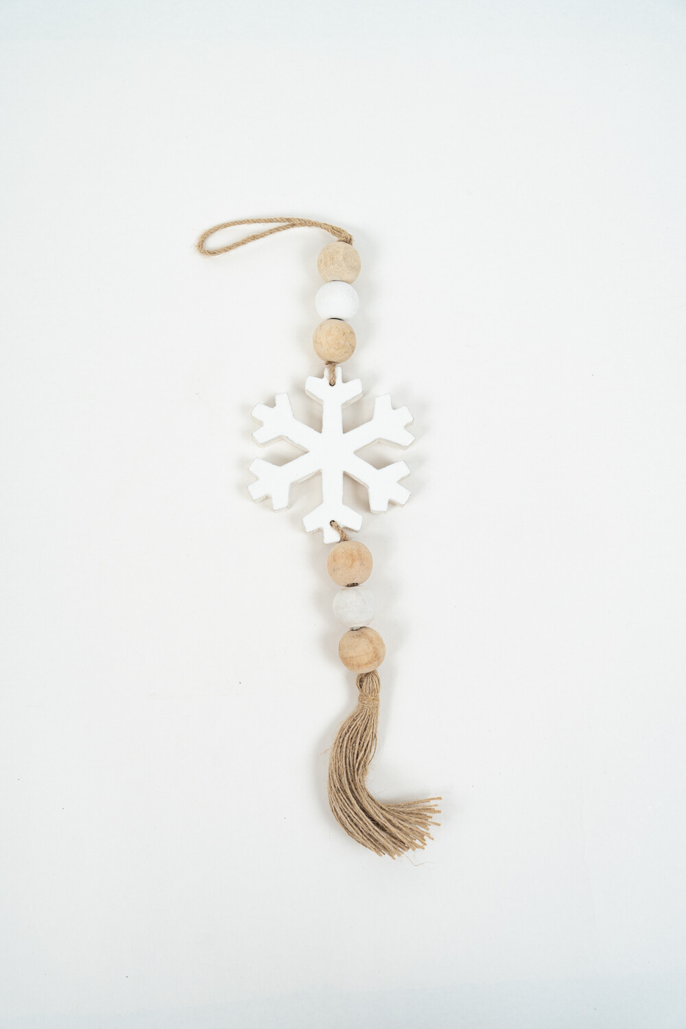 Deco Navidad Colgante Copo De Nieve De Madera Color Unico