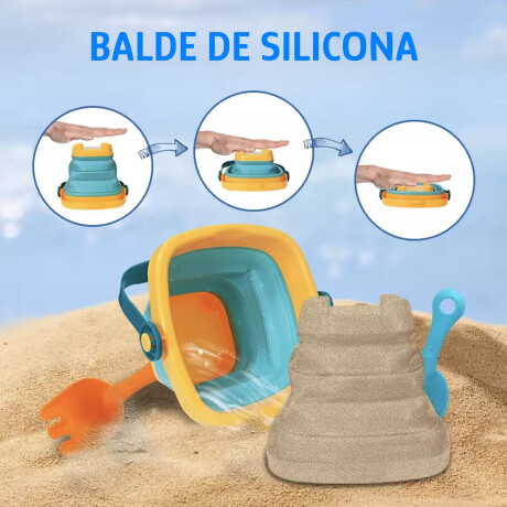Set de Playa Infantil c/Balde Plegable y Accesorios Huanger Multicolor