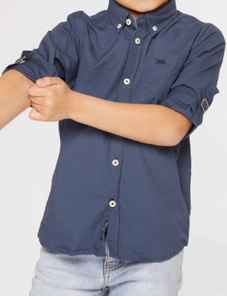 Camisa lisa Azul