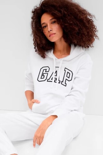 Canguro Logo Gap Con Felpa Mujer Optic White