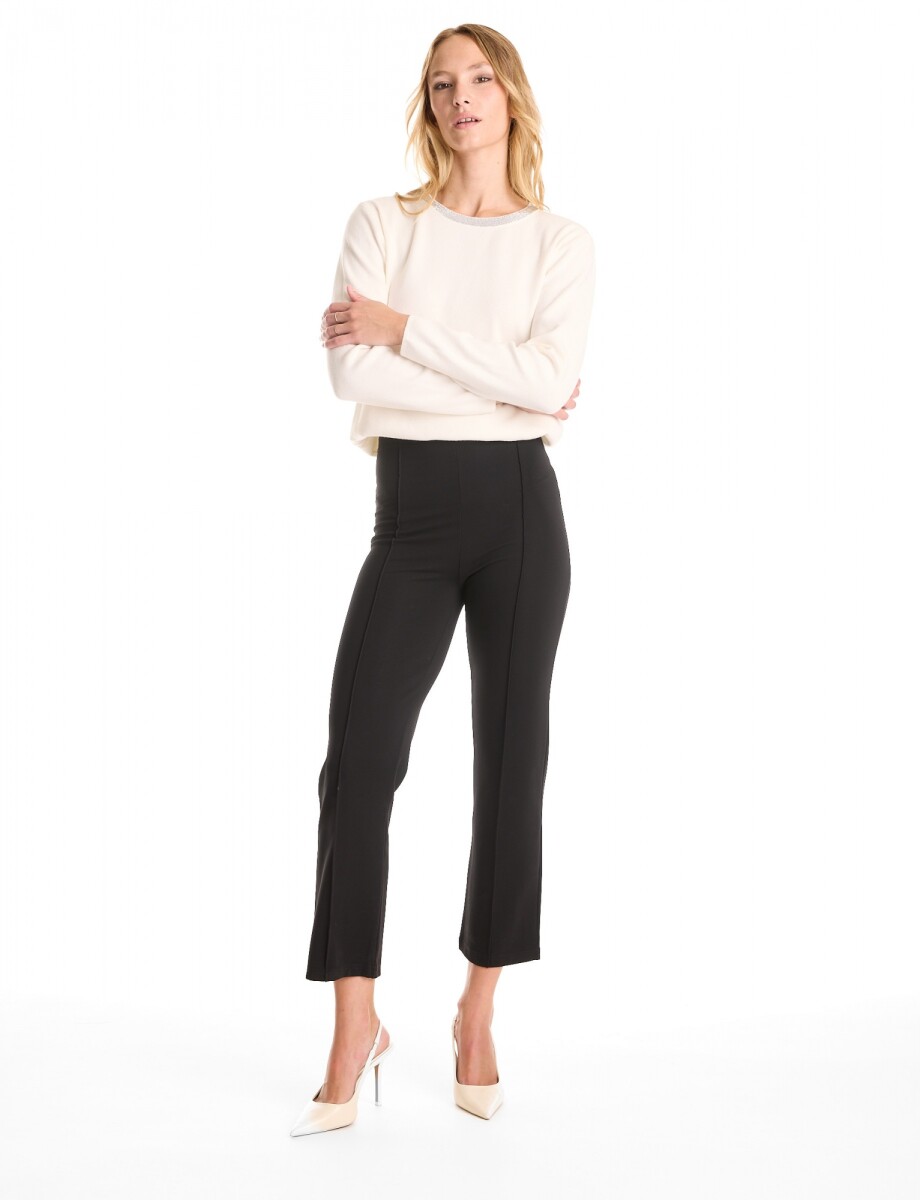 Pantalon Pull On Pespunte - Negro 