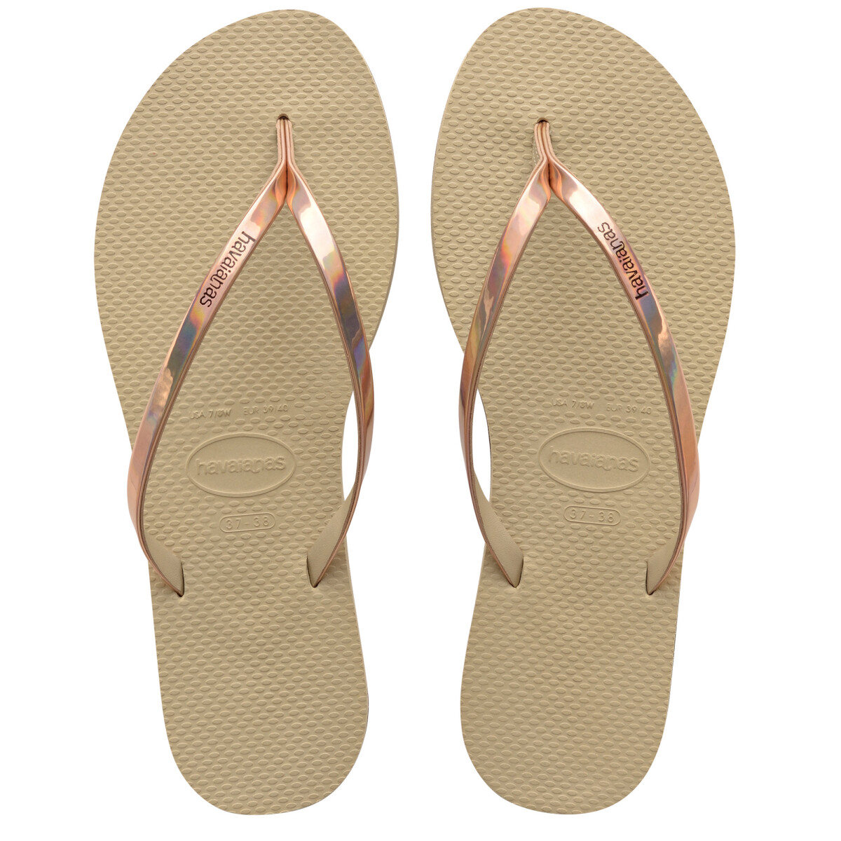 Sandalias de Mujer Havaianas You Metalic - Beige Arena 